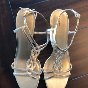 Gold dress sandals